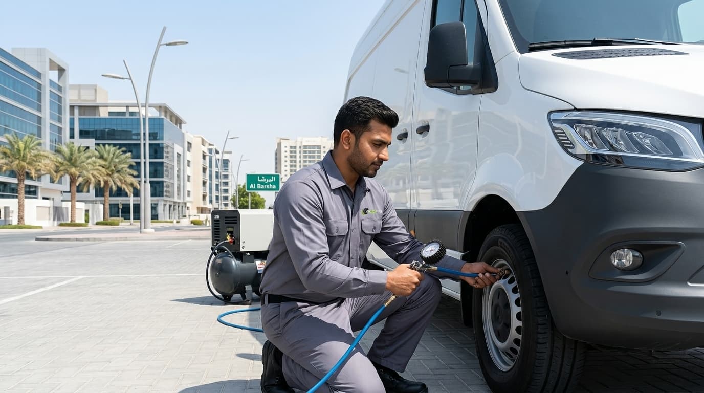 Tyre Air Fill Dubai – On-Site in 20-30 Minutes