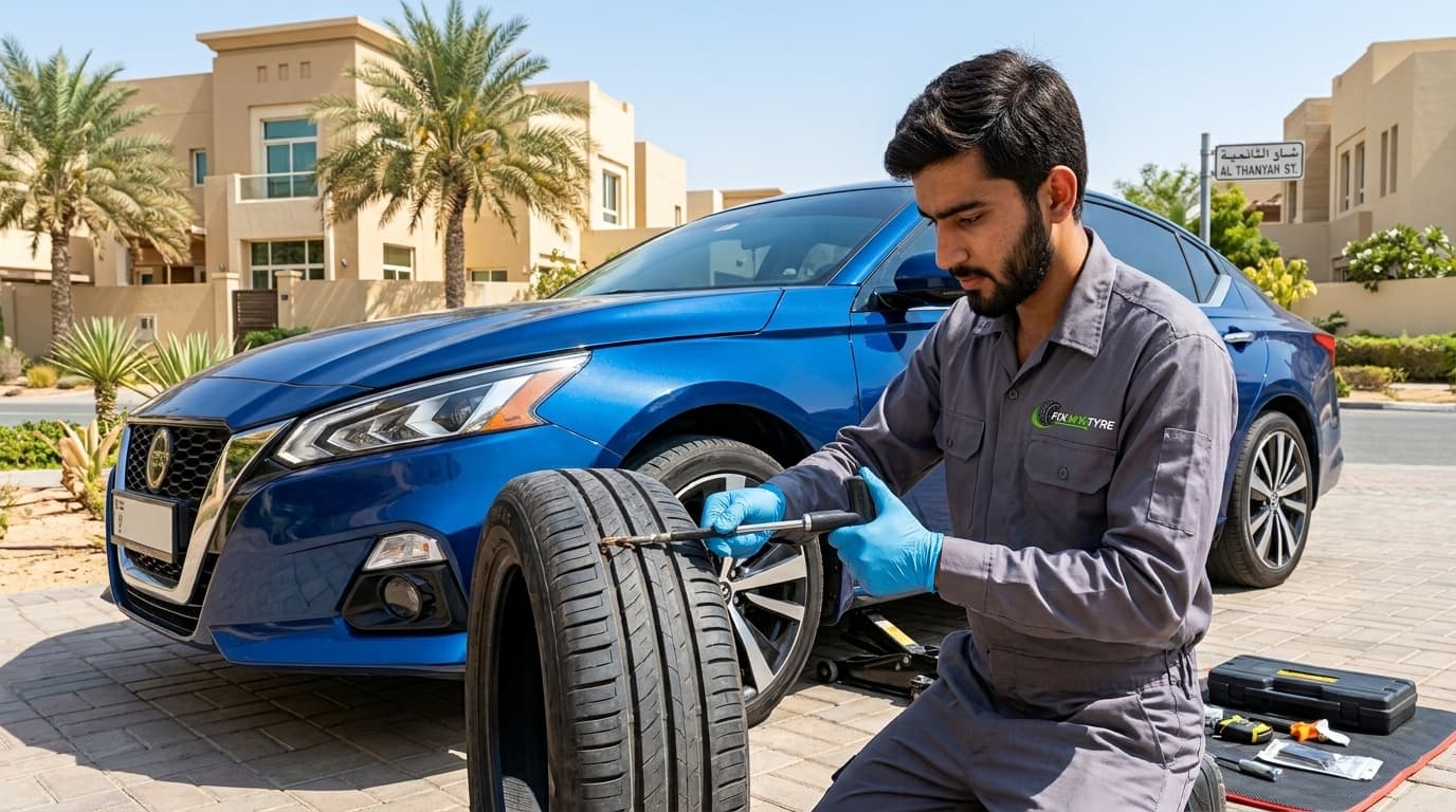 Fix Puncture Tyre Dubai – On-Site in 20-30 Minutes