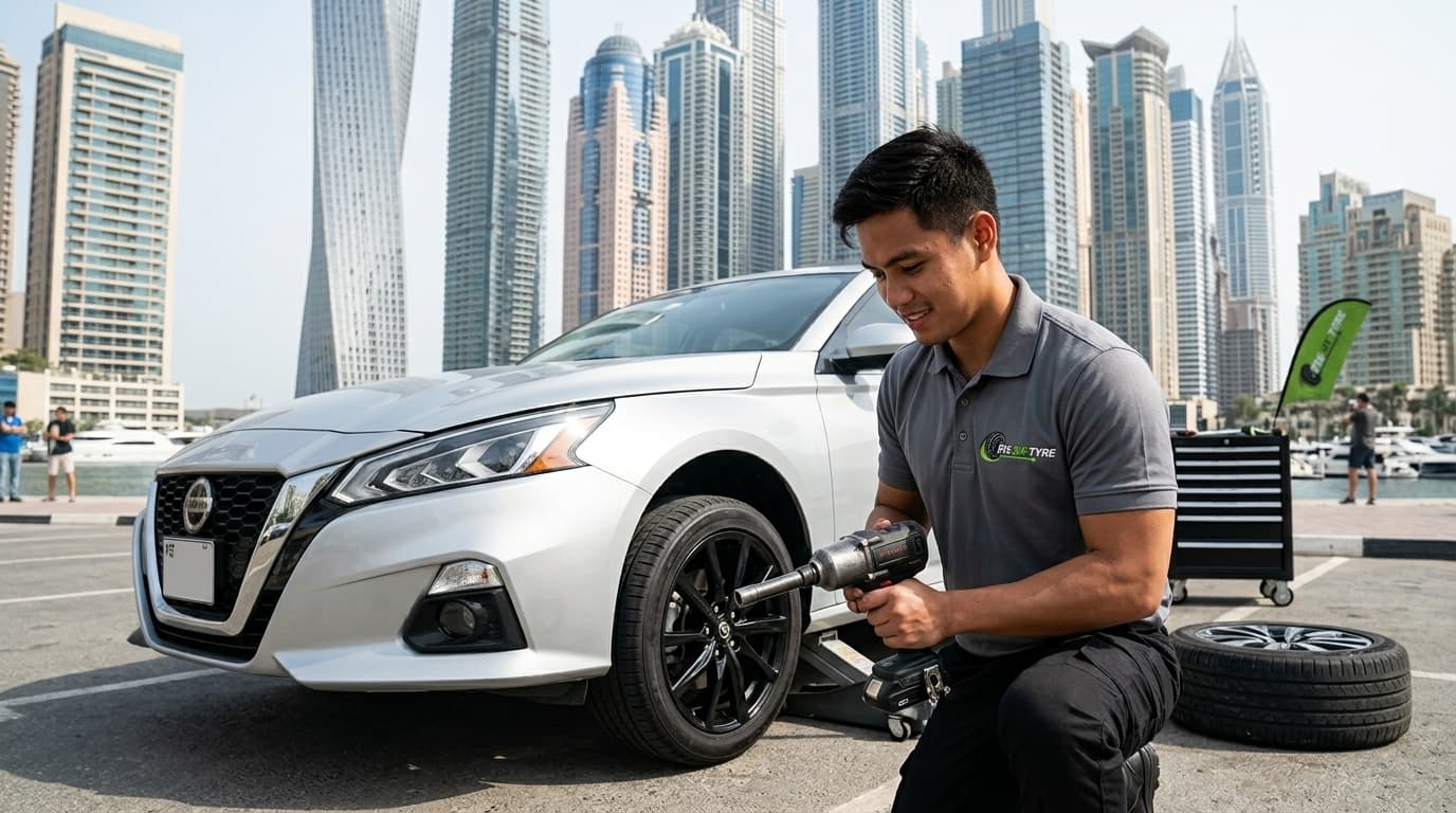 Spare Tyre Change Dubai – On-Site in 20-30 Minutes