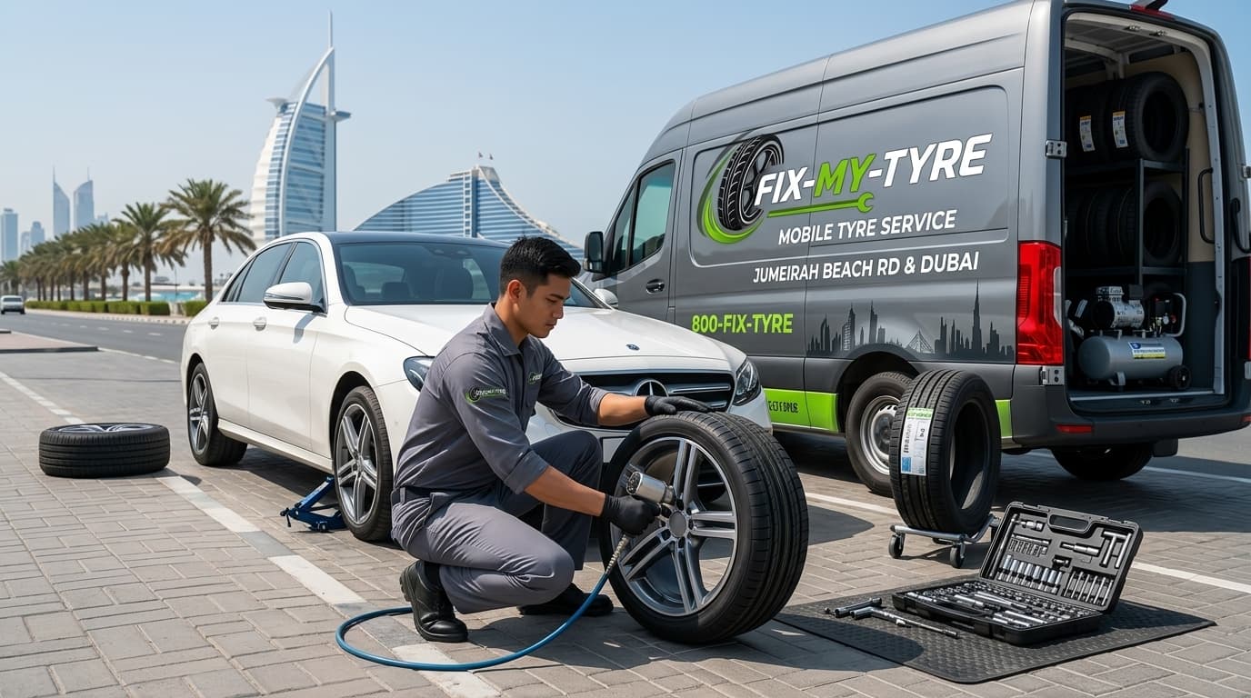 Tyre Replacement Dubai – We Reach You in 30-45 Minutes